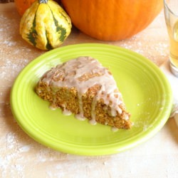 Pumpkin Scones with Spiced Glaze
