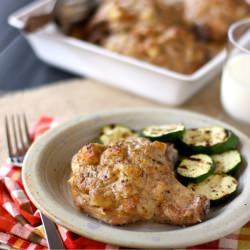 Baked Pork Chops and Stuffing