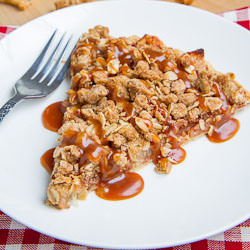 Apple Crisp Pizza with Caramel Sauce