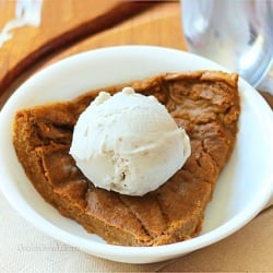 Pumpkin Pie with Ice Cream