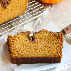 Cinnamon Topped Pumpkin Bread