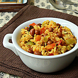 Ridge Gourd And Peanut Rice