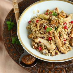 Brown Rice Pilaf with Dried Figs