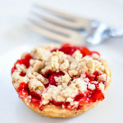 Mini Cherry Crumb Pie