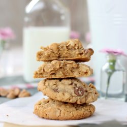 Choc Peanut Butter Oatmeal Cookies