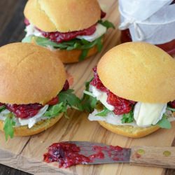 Turkey Sliders with Brie, Arugula