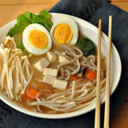 Miso Soup with Soba Noodles
