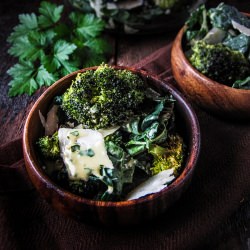 Broccoli and Kale Caesar Salad