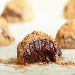 Vegan Dark Chocolate Fudge Truffles