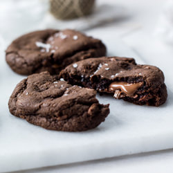 Nutella + Caramel Chocolate Cookies