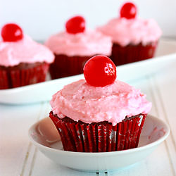 Chocolate Cherry Almond Cupcakes