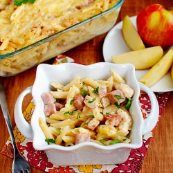 Chicken Cordon Bleu Mac and Cheese