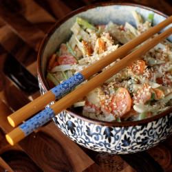 Cabbage Slaw with Miso Dressing