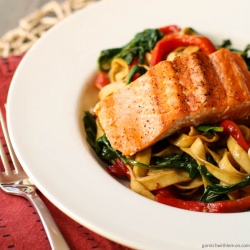 Linguine with Steelhead and Spinach