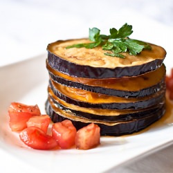 Fried Aubergine with Tomato