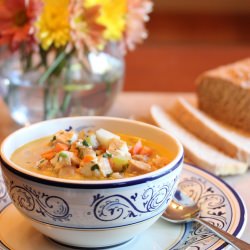 Cheesy Turkey Potato Soup