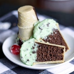 Mint Chocolate Chip Cupcake Cones