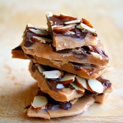 Butter Toffee with Sliced Almonds