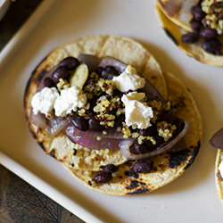 Bean Quinoa Feta Tacos