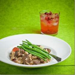 Rib Eye Pilaf with Cranberry & Beans