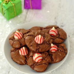 Chocolate Truffle Kiss Cookies