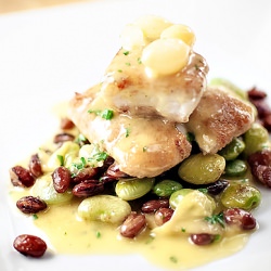 Red Snapper w/ Pickled Pearl Onions