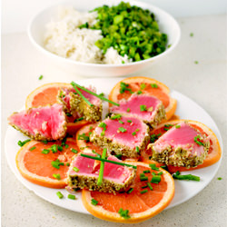 Seared Tuna with Coconut Rice