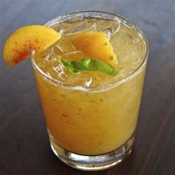 Peach and Basil Bliss Cocktail
