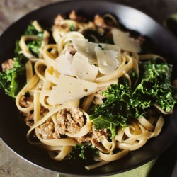 Fettuccine with Sausage and Kale