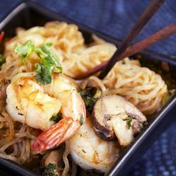 Asian Shrimp and Angel Hair Pasta