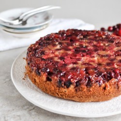 Upside-Down Cranberry Cake