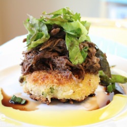 Pot Roast with Risotto Cakes