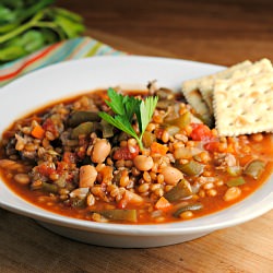 Crock Pot Wheat Berry Minestrone