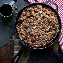 Rum Glazed Coconut Bread Pudding