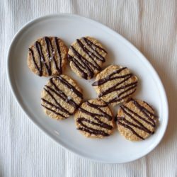 Oat Shortbread with Chocolate Drizzle