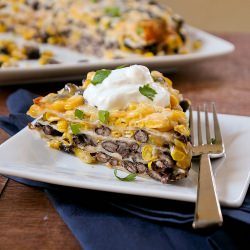 Tortilla & Black Bean Pie