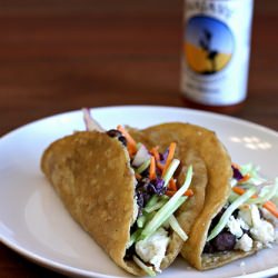 Black Bean Tacos with Feta & Slaw