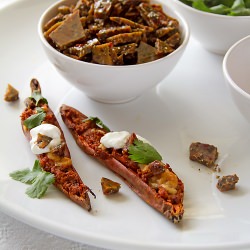 Sweet Potato Skins w/ Chorizo