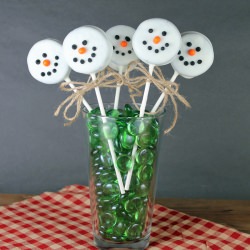 Oreo Snowman Pops