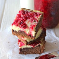 Cranberry Cheesecake Brownies