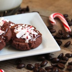 Peppermint Mocha Shortbread Cookies