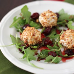 Watercress with Almond Goat Cheese