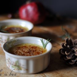 Chocolate Rosemary Creme Brulée