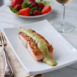 Salmon with Avocado Cream Sauce