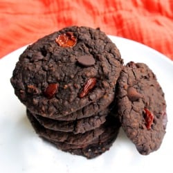 Black Bean Chocolate Cherry Cookies