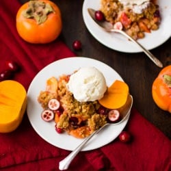 Persimmon Cranberry Crisp