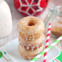 Mini Cinnamon Egg Nog Donuts