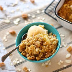 Caramel Apple Almond Crisp