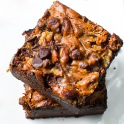 Fudgey Peanut Butter Brownies