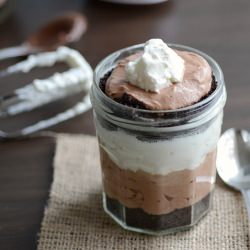 Layered Nutella Mousse Jar